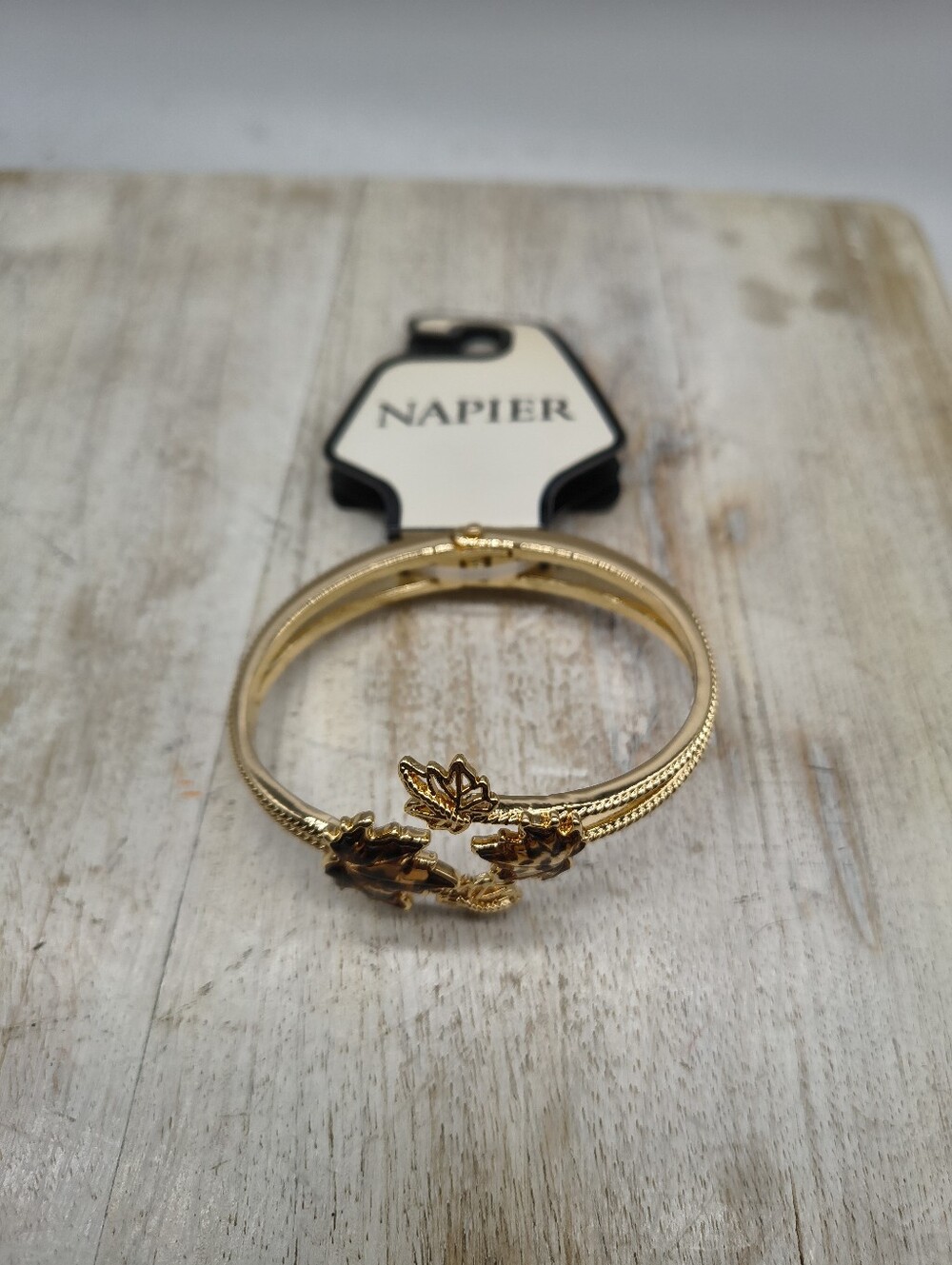 🎃Napier Halloween/Fall Leaf Cuff Bracelet.